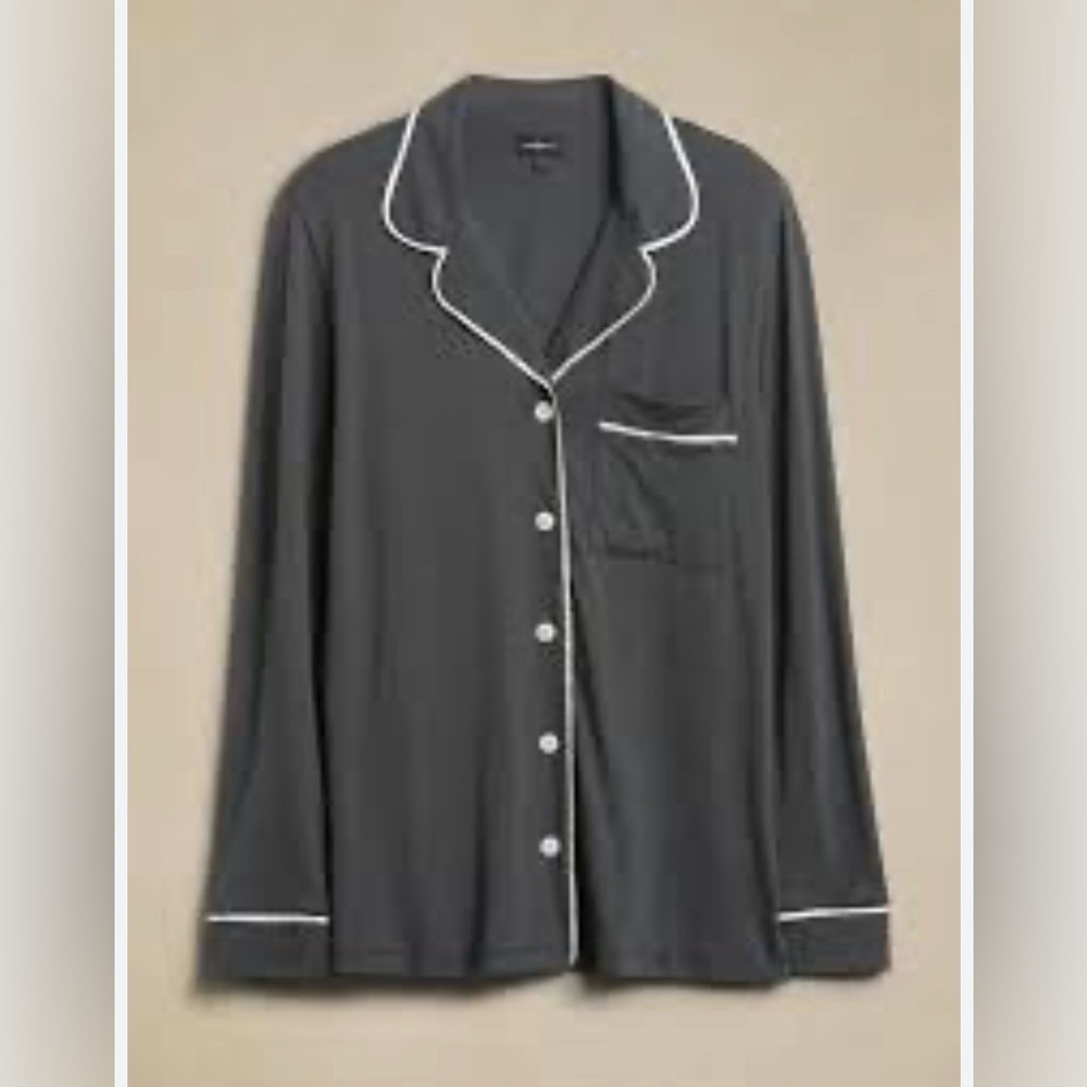 New! COSABELLA Banana Republic BELLA COTTON PAJAMA TOP XL gray - Picture 8 of 8